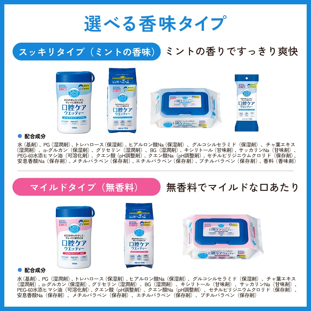 Wakodo Oral plus Chăm sóc răng miệng Wetty Mild Refill 100 miếng