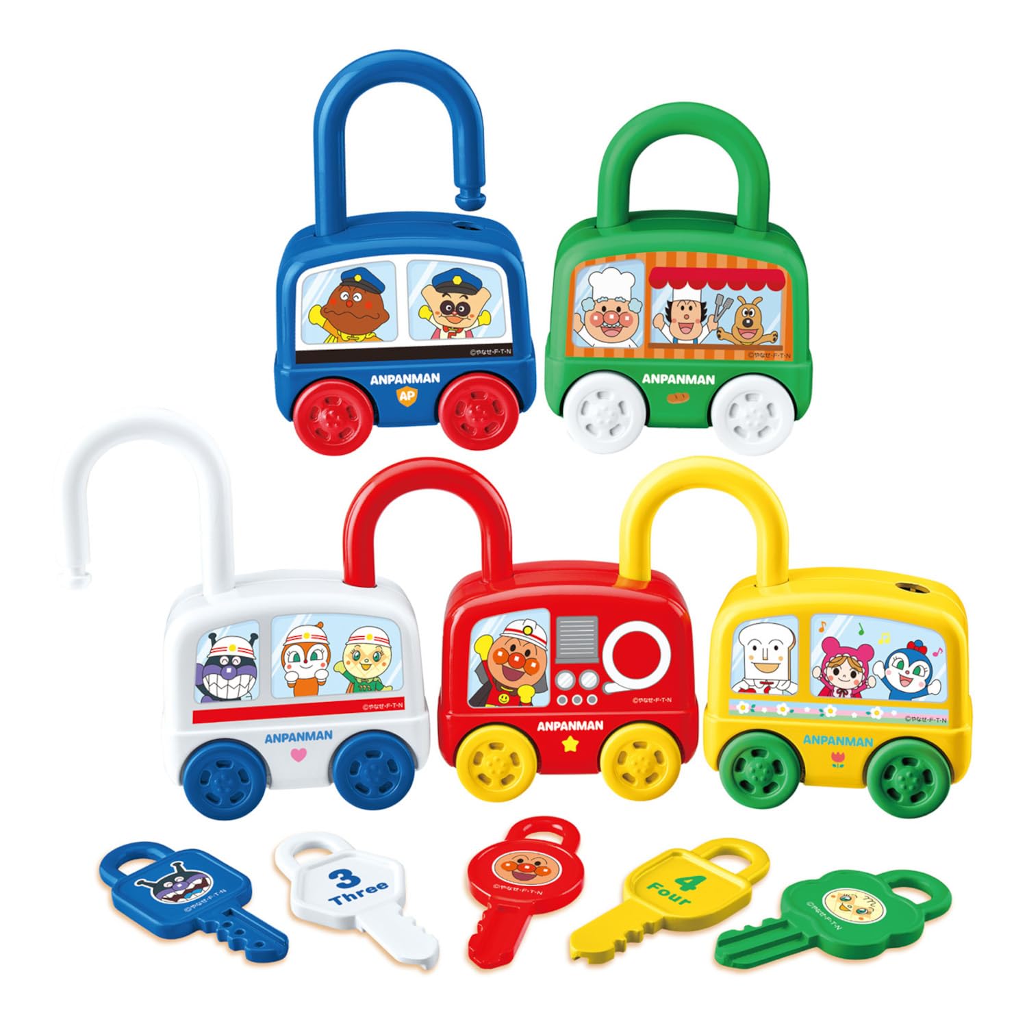 Joy Palette (JOYPALETTE) Anpanman Chơi và giáo dục Kurutto Kacha! Key & Working Car Set