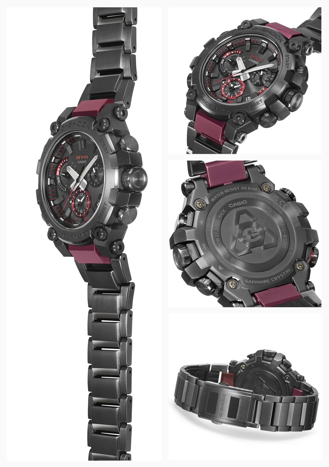 [Casio] G-Shock Watch [Domestic Genuine Product] MT-G Bluetooth Equipped with Radio Solar MTG-B3000BD-1AJF Men's Black