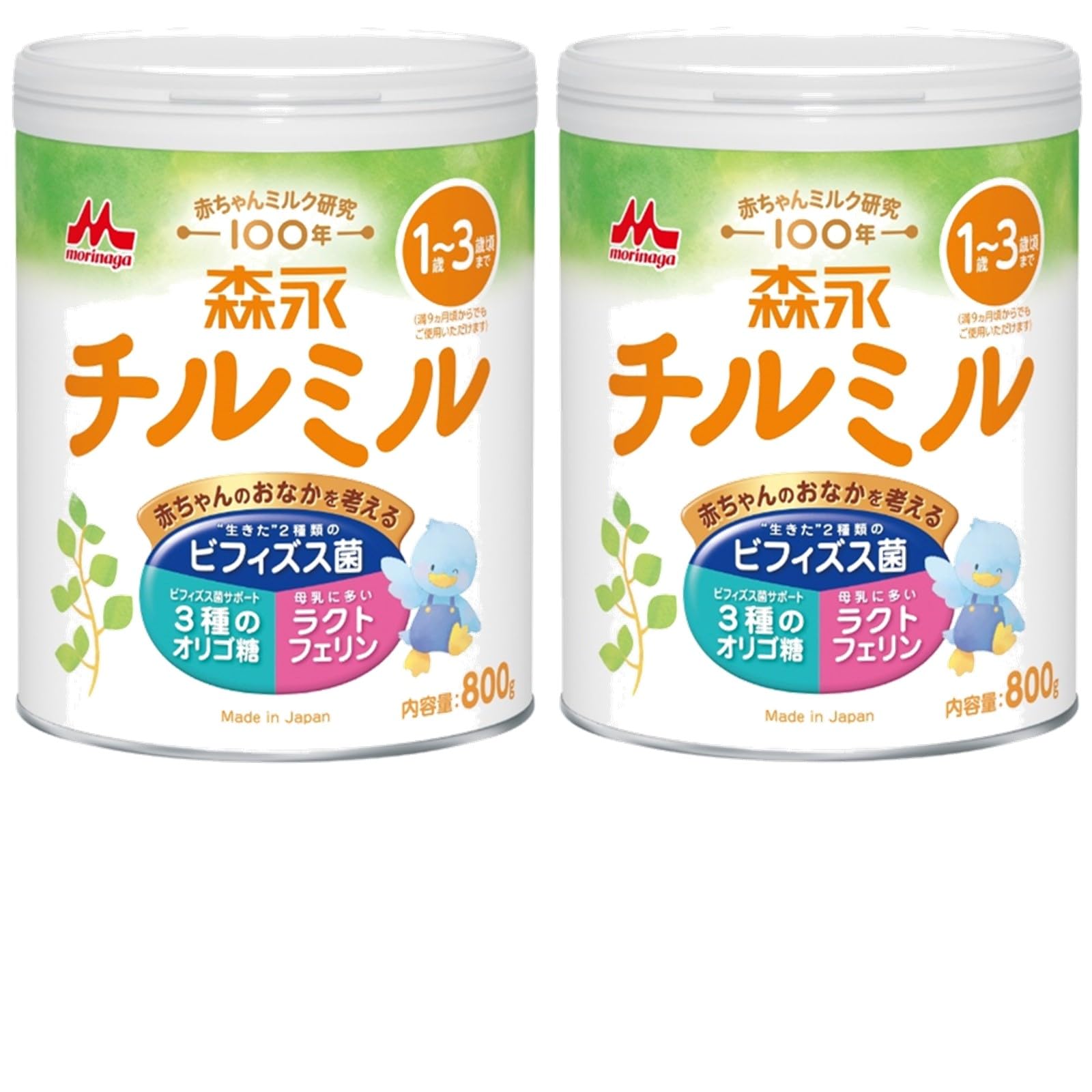 모리나가 팔로우 업 밀크 칠밀 800g×2캔 팩 [1세경~3세경(만 9개월경부터라도 사용하실 수 있습니다)