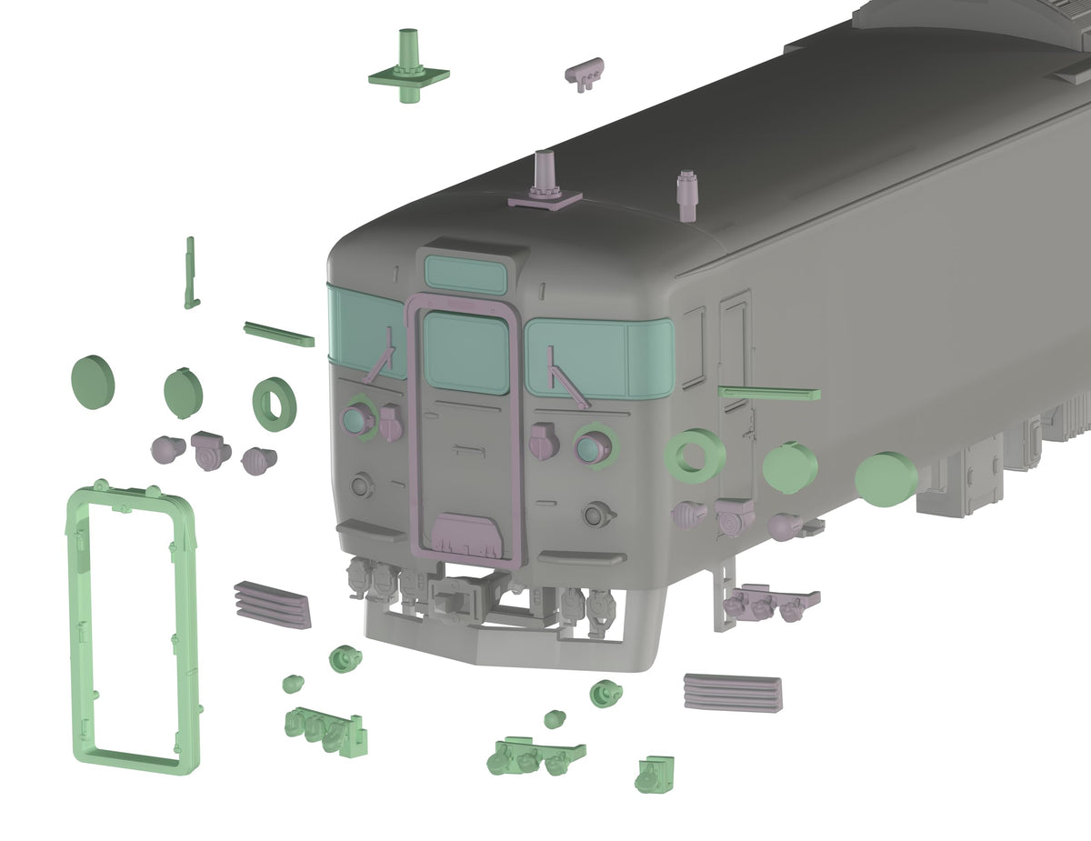 PLUM 1/80 急行・近郊型用シールドビーム・鉄仮面化パーツセット PP273