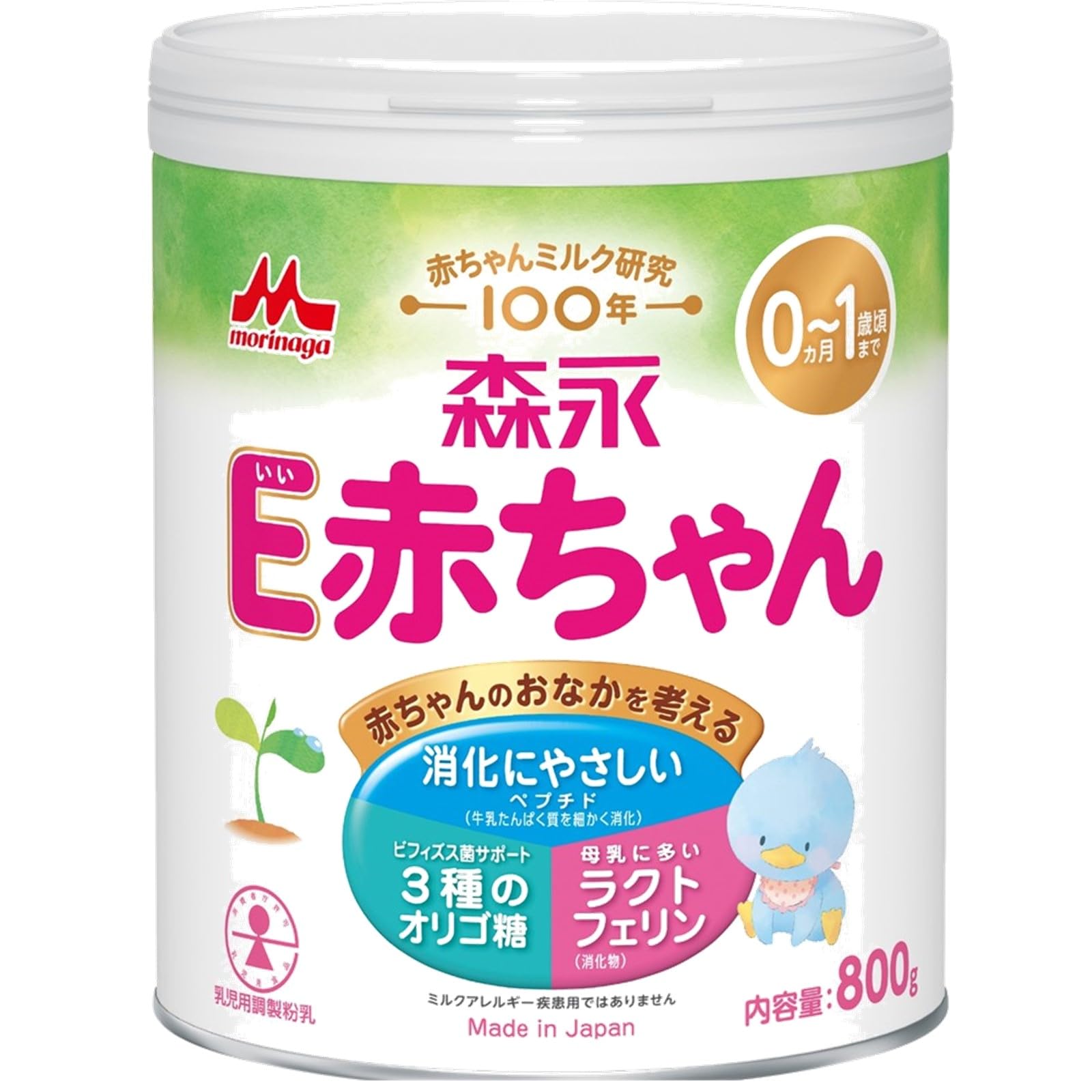모리나가 E아기 대통 800g [0개월~1세 신생아 분유] 락토페린 3종류의 올리고당