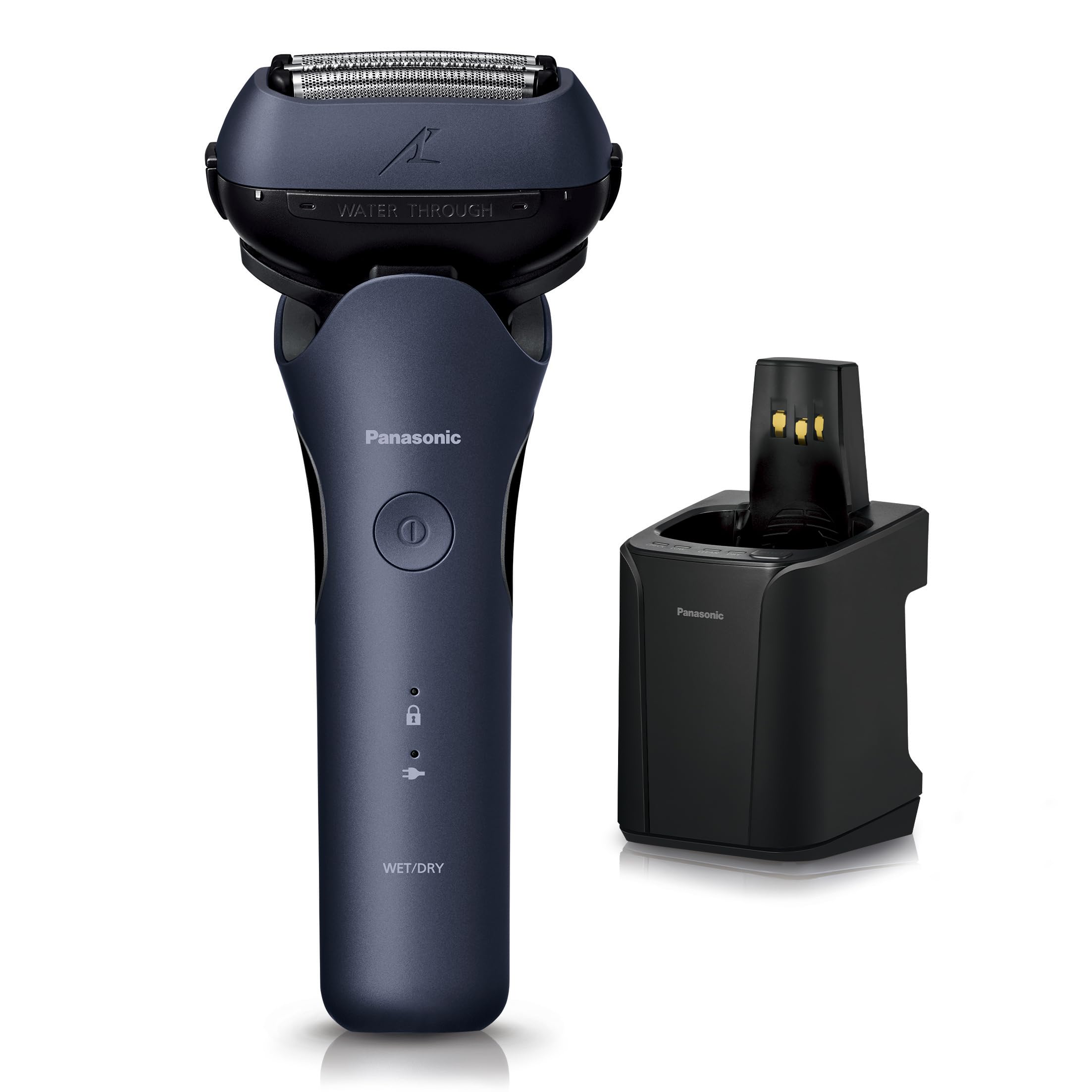 Panasonic Shaver Ramdash 3-Blade Electric Razor Men's Fully Automatic Cleaning Charger Close Contact 3D Head ES-L380W-A Blue