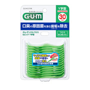 GUM Dental Floss & Pick Y-shaped Thread Toothpick Interdental Care 30 Pieces Single Item