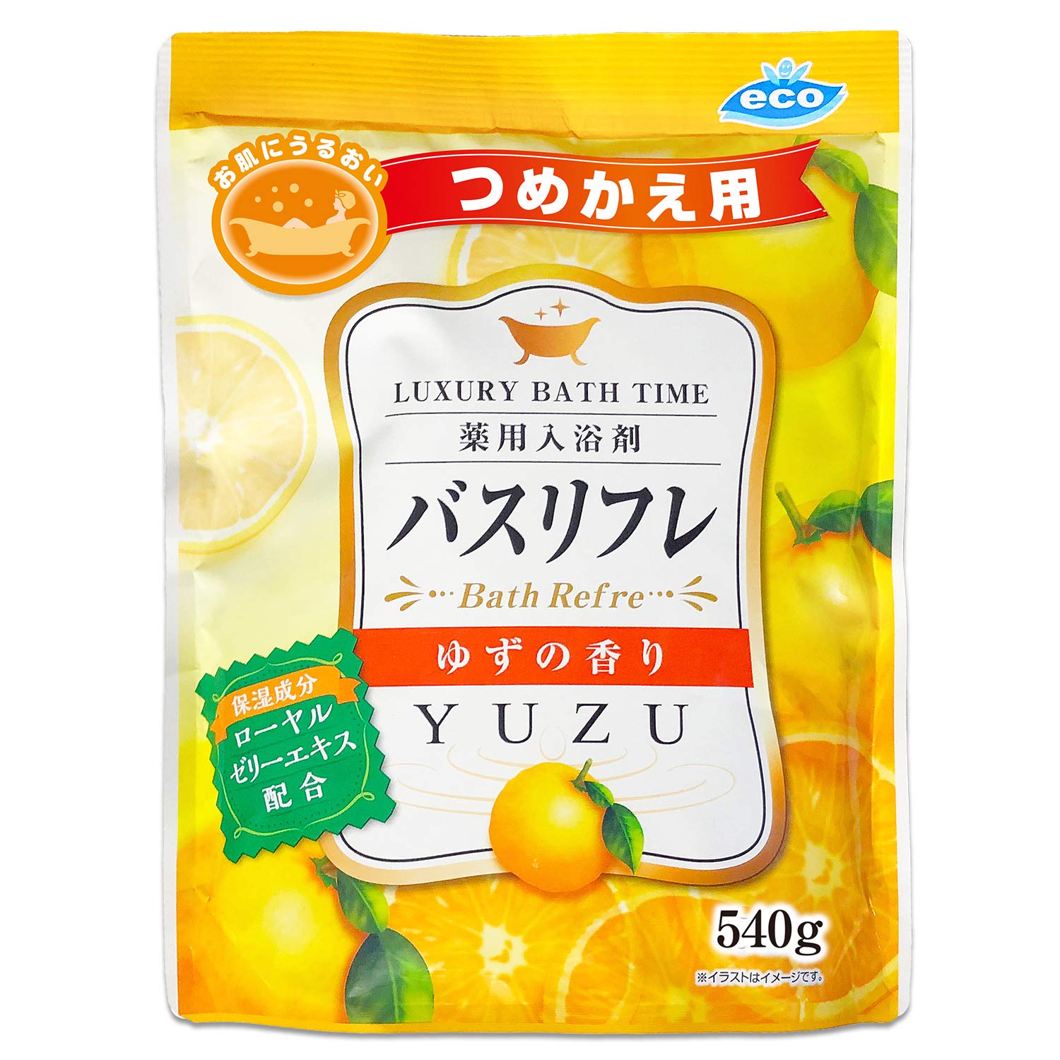Lion Chemical Bath Refle Medicinal Bath Salt Yuzu Scent Refill