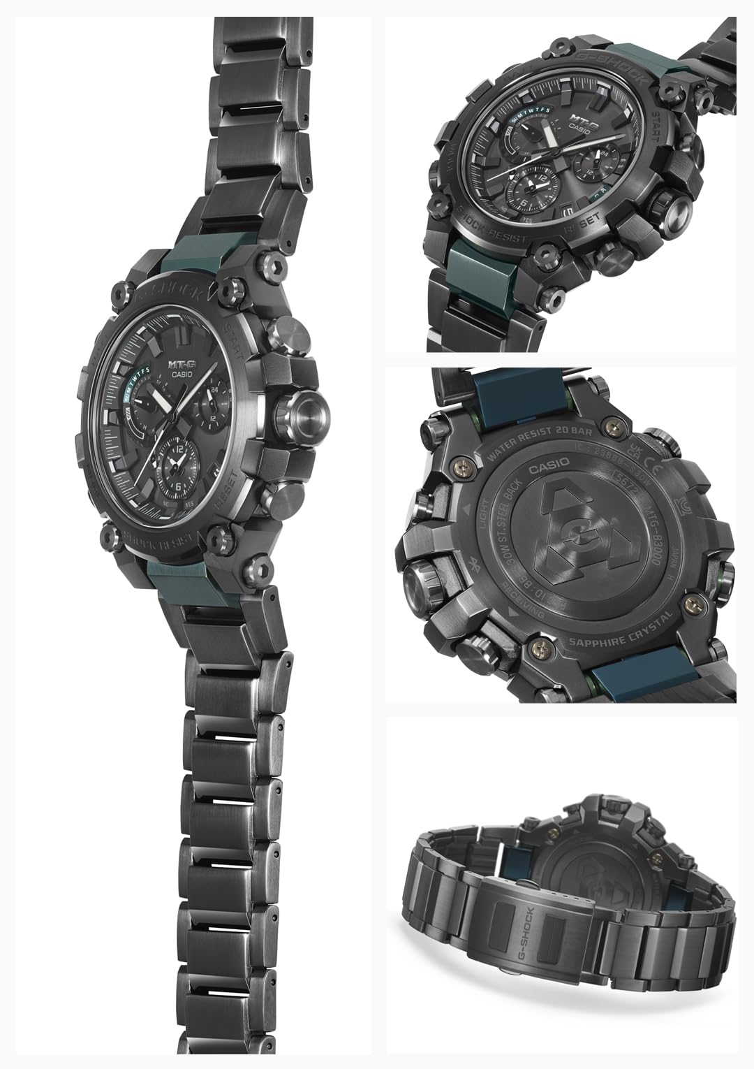 [Casio] G-Shock Watch [Domestic Genuine Product] MT-G Bluetooth Equipped with Radio Solar MTG-B3000BD-1A2JF Men's Black