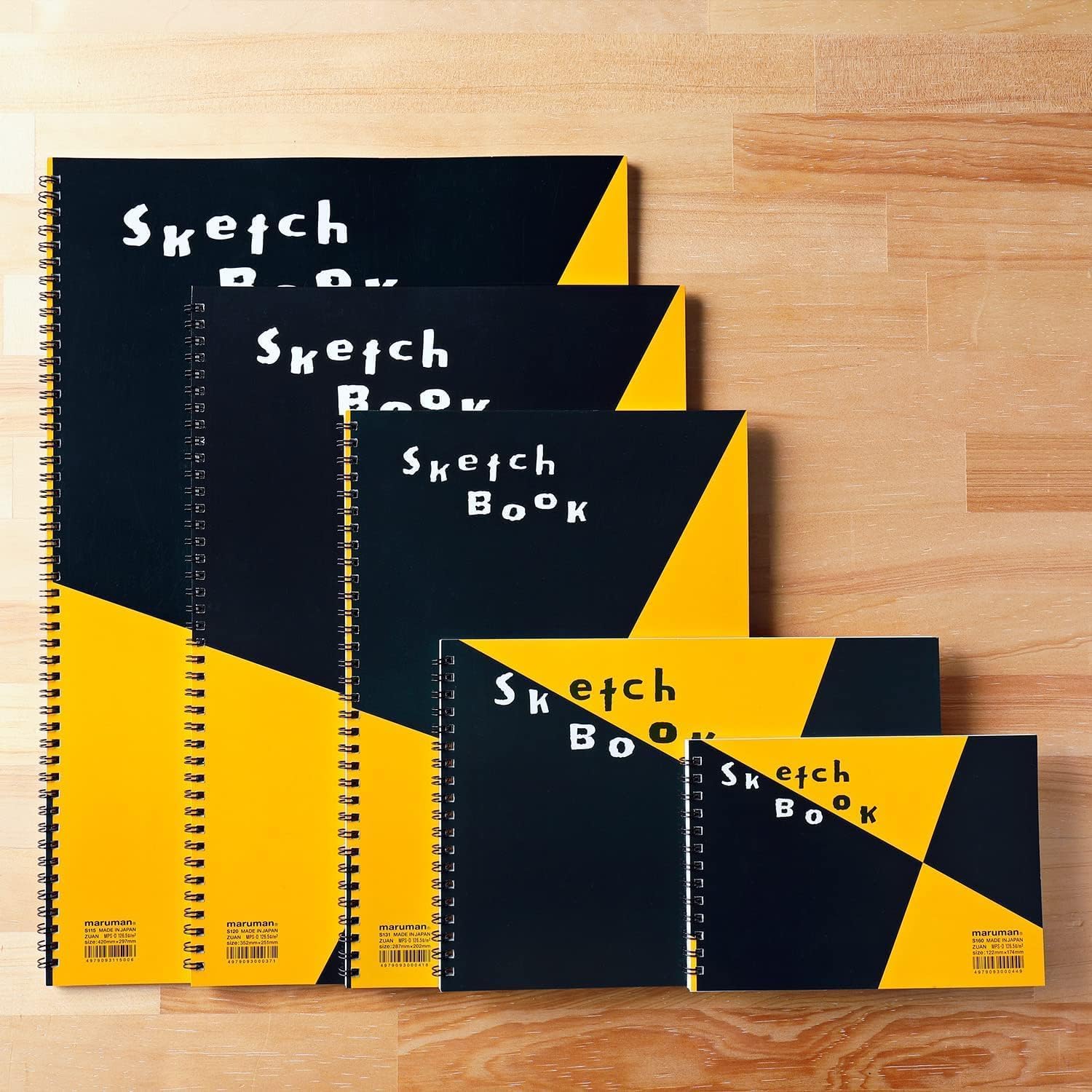 Maruman Sketchbook A4 Design Series Drawing Paper Narrow Opening 24 Sheets 3 Book Set S131X3