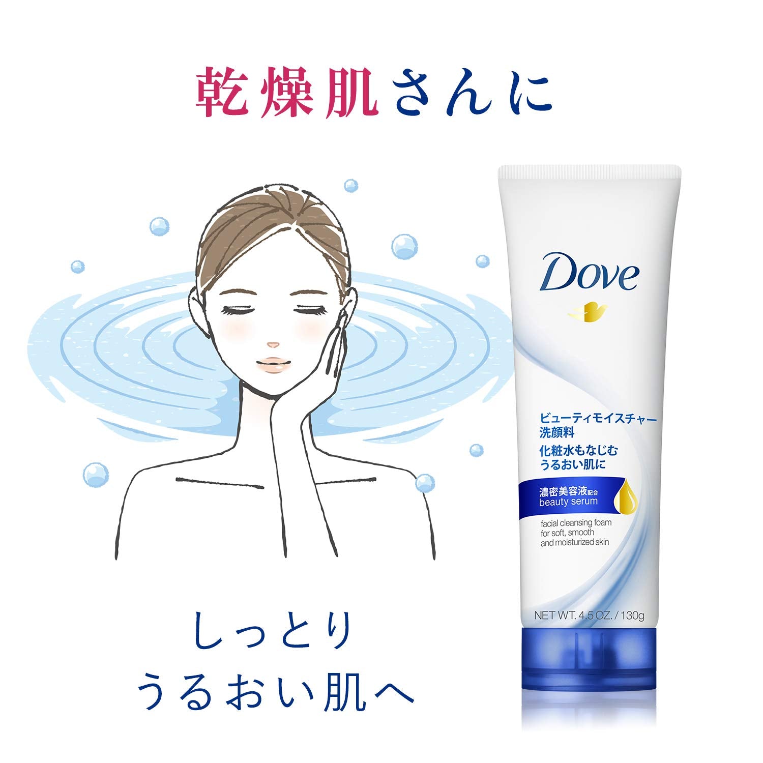 Dove Beauty Moisture Dry Moisturizing Face Wash 130g