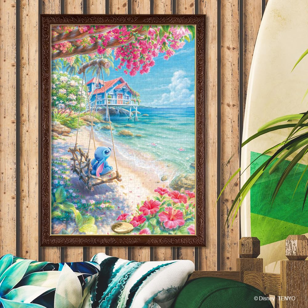 텐요 (Tenyo) 【일본제】 1000 개 지그 소 퍼즐 디즈니 로코 비치 (스티치) (51x73.5cm) D-1000-898 풀 포함