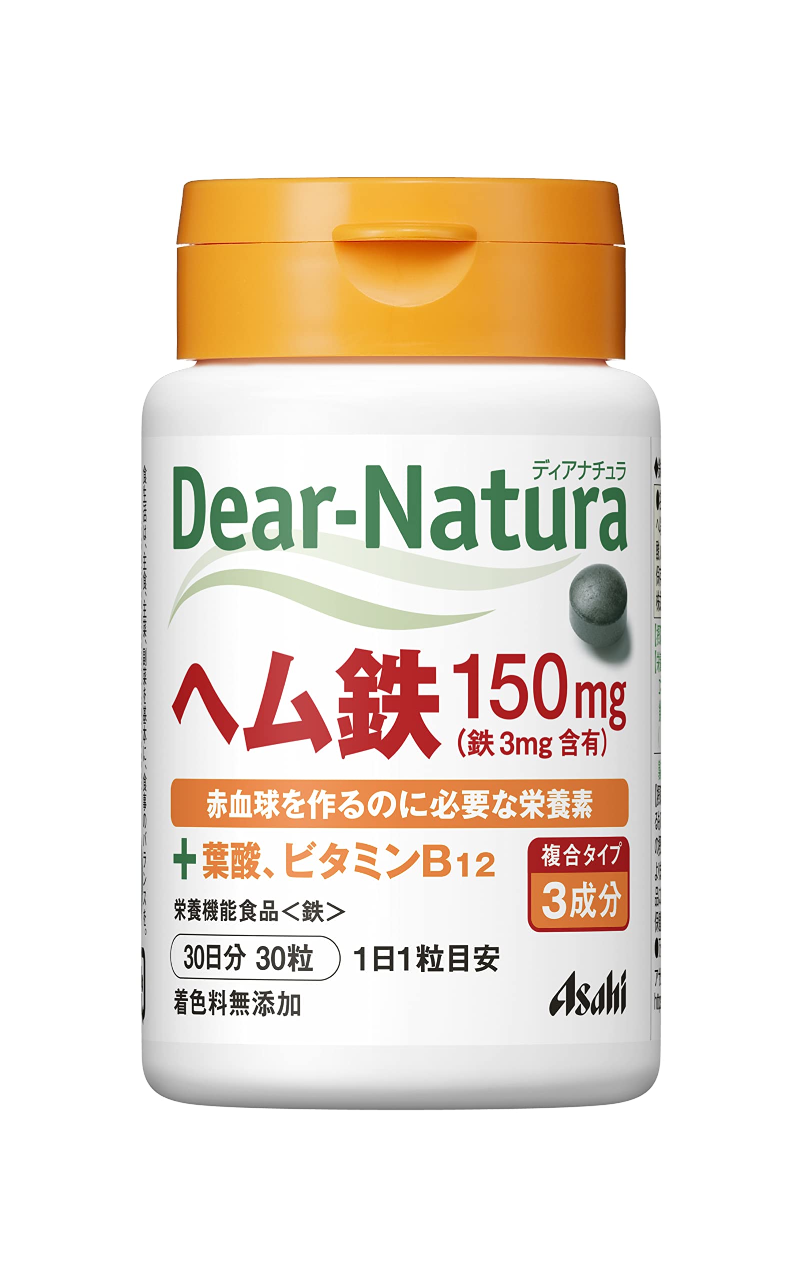 디아나츄라 헴철 30알 (30일) 아사히 사프리 Dear-Natura 국내 공장에서 생산 1일 1알 기준