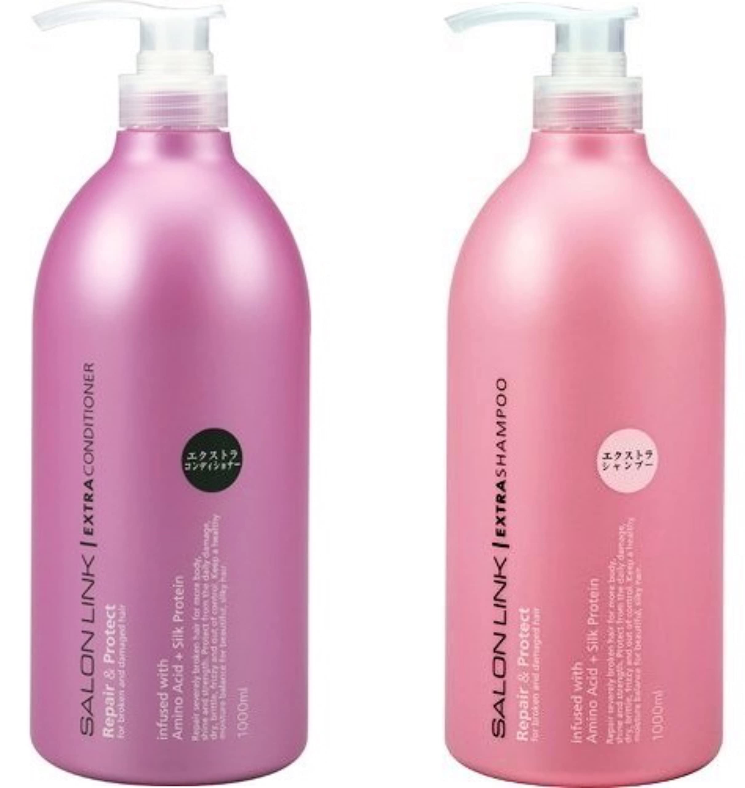 Kumano Yushi Salon Link Extra Shampoo/Conditioner Set Pump 1000ml
