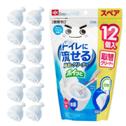 Gekio-kun Flushable Toilet Cleaner with Detergent Spare (12 pieces) Replaceable Made in Japan Virus Removal Disinfectant Unscented Uncolored