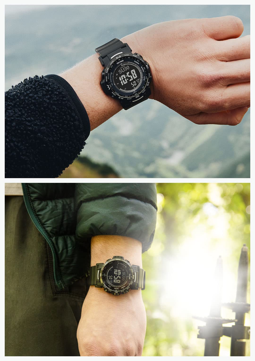 [Casio] Protrek Watch [Domestic Genuine] Climber Line Radio Solar Biomass Plastic PRW-35Y-1BJF Men's All Black