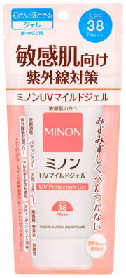 MINON 溫和防曬凝膠 本體 70g 防曬 UV護理 敏感肌 SPF38 PA+++ 不含紫外線吸收劑 無香料 無色素 弱酸性 不含對羥基苯甲酸酯 無酒精 低刺激性 可與孩子一起使用 【化妝品】