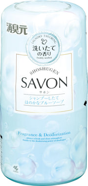 Deodorizing source SAVON [Small blue soap scent after shampooing] Stand-alone air freshener deodorant / Room Toilet Entrance Bedroom Main unit 400ml [Kobayashi Pharmaceutical]