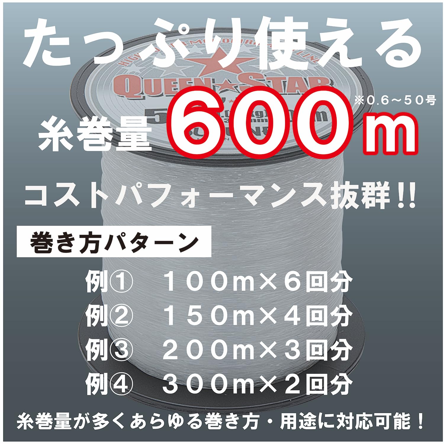 선라인(SUNLINE) 전어종 대응 도실 보빈 감기 나일론 라인 퀸스타 600m 클리어 1호