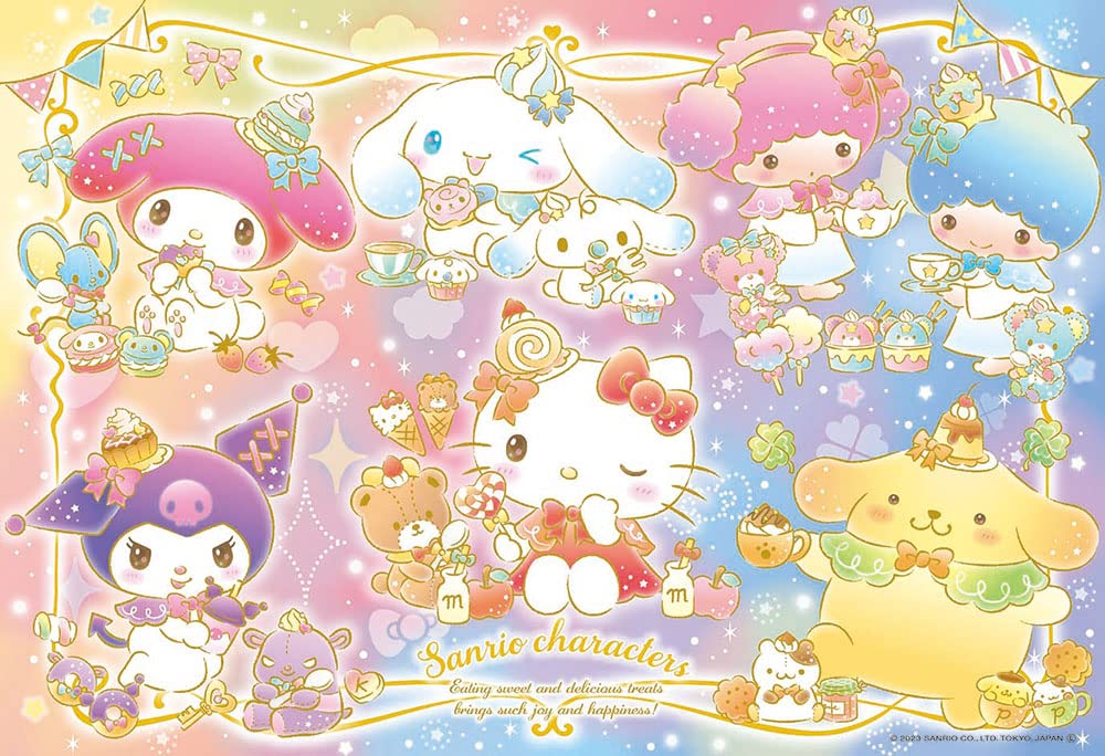 BEVERLY [Made in Japan] Beverly 150 Large Jigsaw Puzzle Sanrio Characters Sparkling Snack Time (26 x 38cm) 150L-001