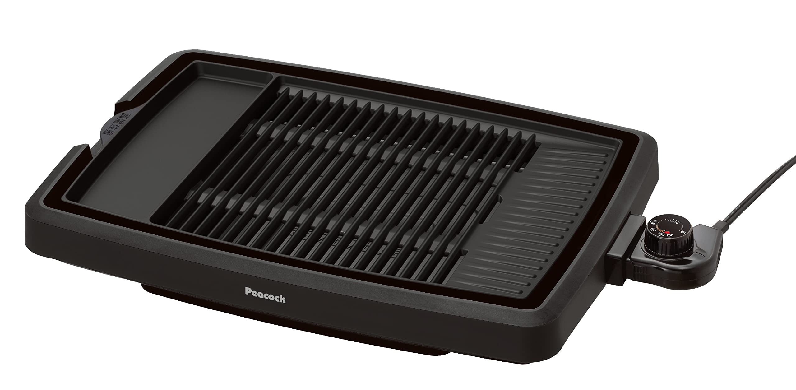 Đĩa Yakiniku Peacock, Bếp điện Yakiniku không thải khói, Giảm khói khoảng 87%, Giảm văng dầu khoảng 98%, Bao gồm khay đựng dầu, Đĩa nóng Yakiniku WY-D120
