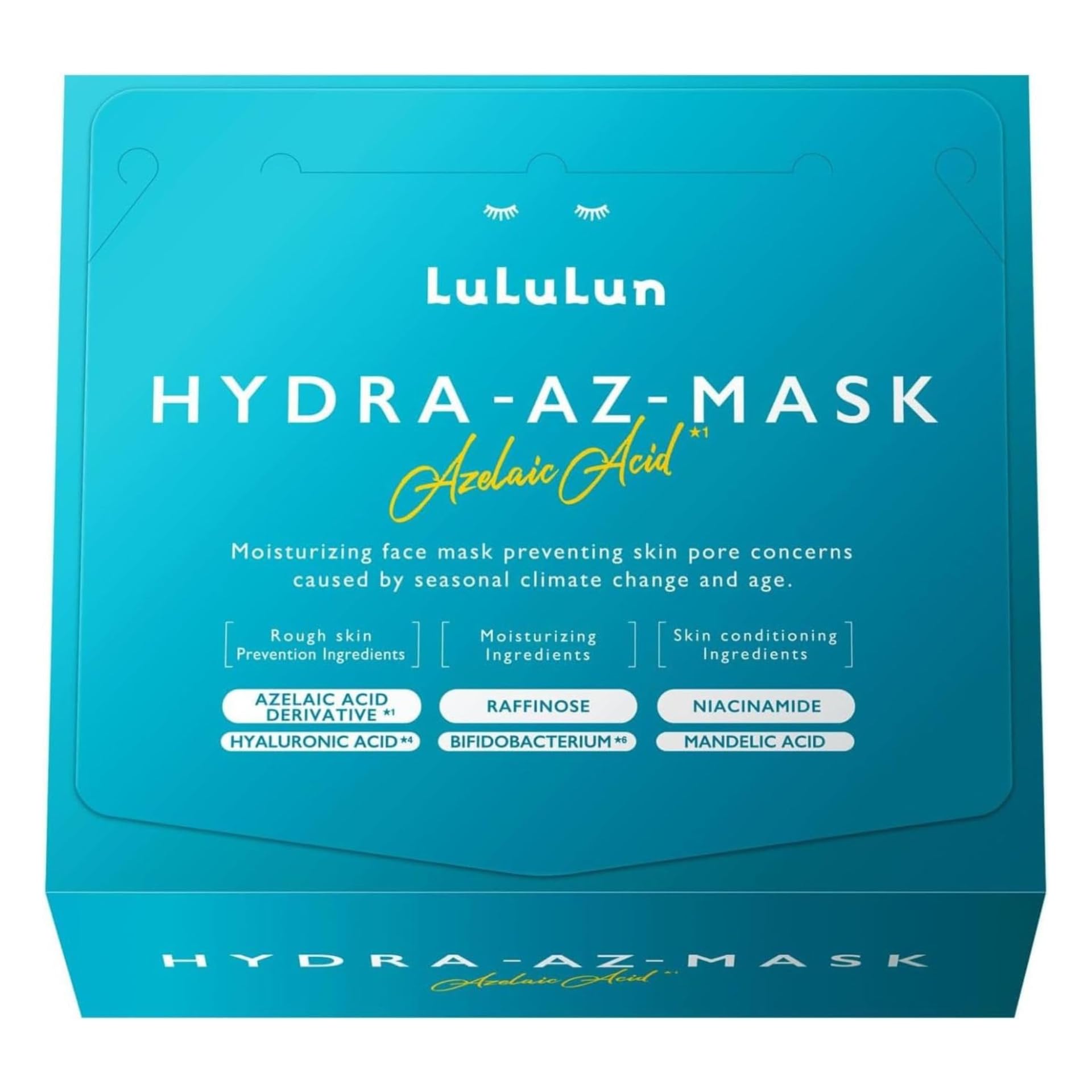 LuLuLun LuLuLun Hydra AZ Mask 28 Pieces Pack Face Pack Sheet Mask Face Moisturizing Pore Large Capacity