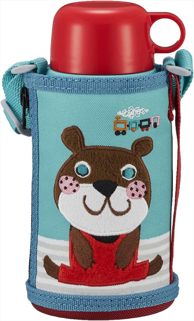 Tiger Thermos (TIGER) Tiger Water Bottle 600ml Direct Drinking Cup Included 2WAY Stainless Steel Bottle with Pouch Sahara Korobokkuru Annie MBR-C06GGA