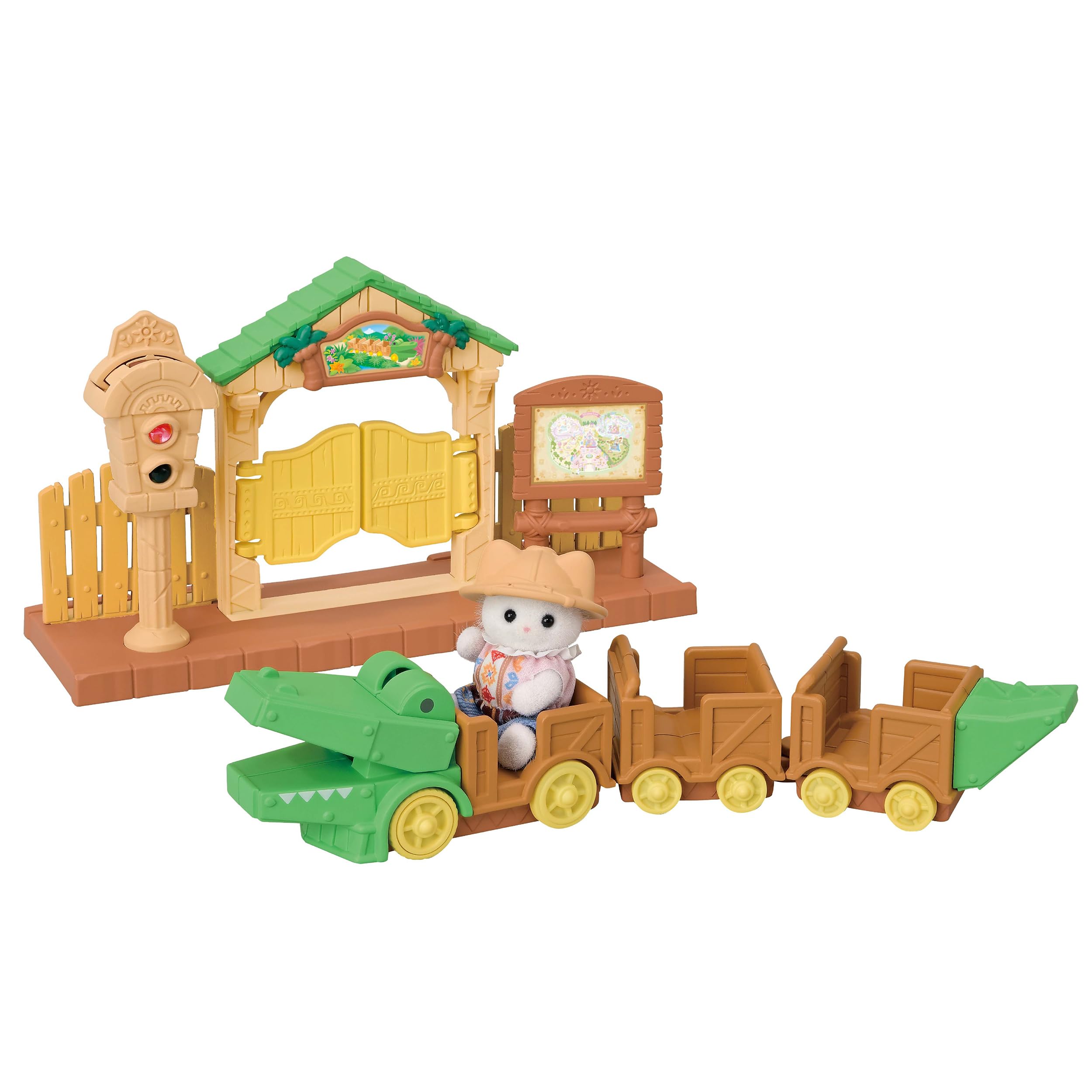 Sylvanian Families Doll/Furniture Set [Doki Doki Crocodile Train] Co-83 ST Mark Certification Ages 3+ Toy Dollhouse Sylvanian Families EPOCH