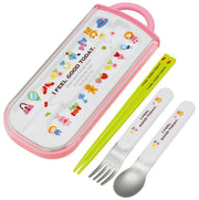 Skater Children's Trio Set Chopsticks Spoon Fork My Favorites Made in Japan TCS1AM
