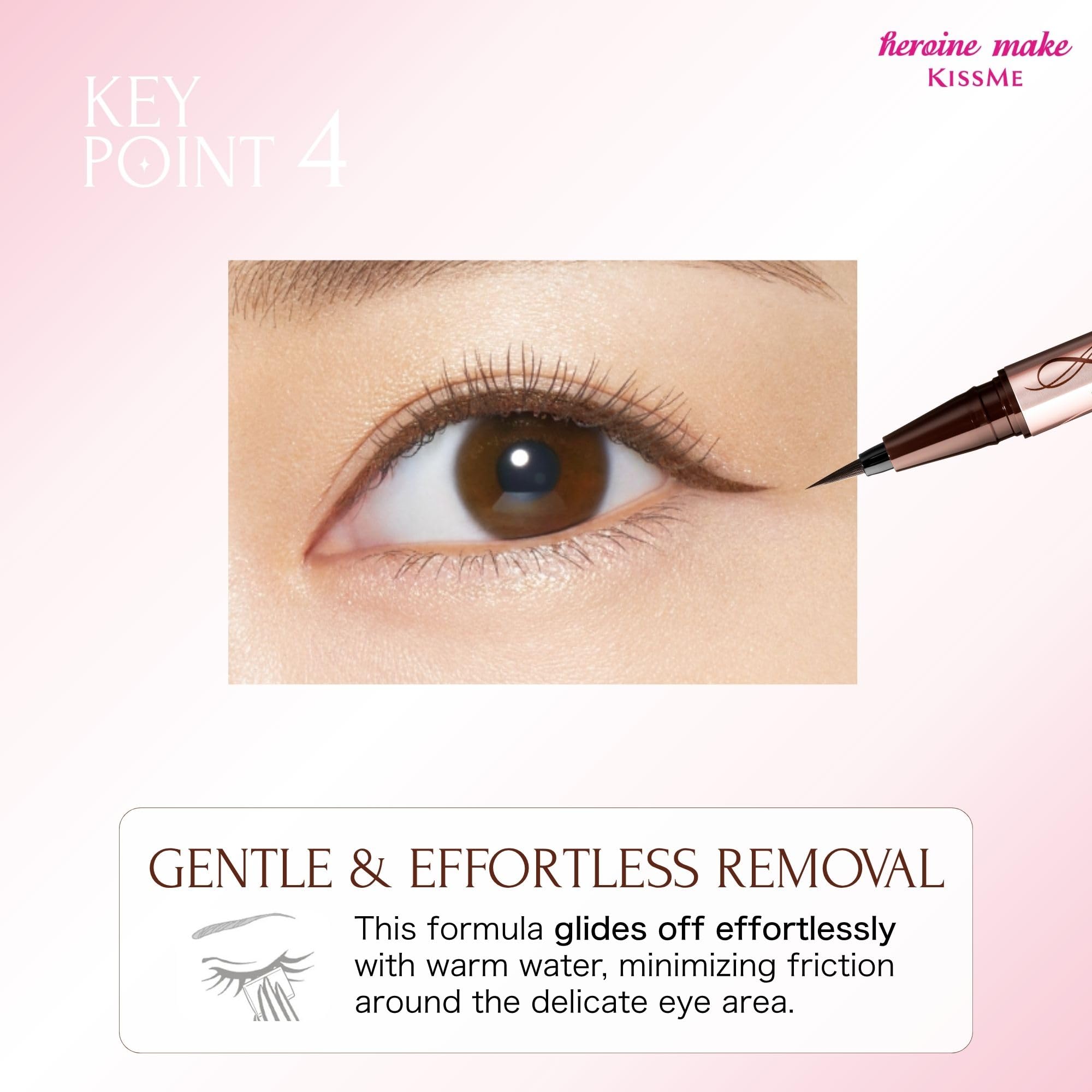 Heroine Make Prime Liquid Eyeliner Rich Keep 03 Natural Brown 0.4mL Brush Tip 0.1mm Domestic Extra Fine Brush Waterproof Formula Hot Water Off