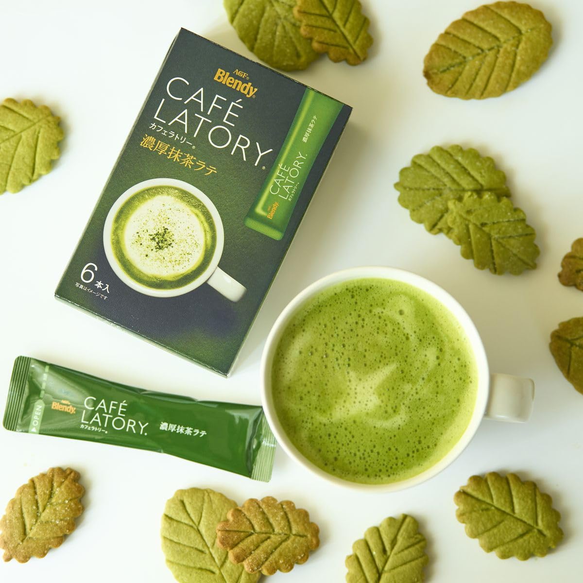 AGF Blendy Café Latry Stick Rich Matcha Latte 6 chai x 6 hộp [Bột Matcha] 11.5g (x 36)