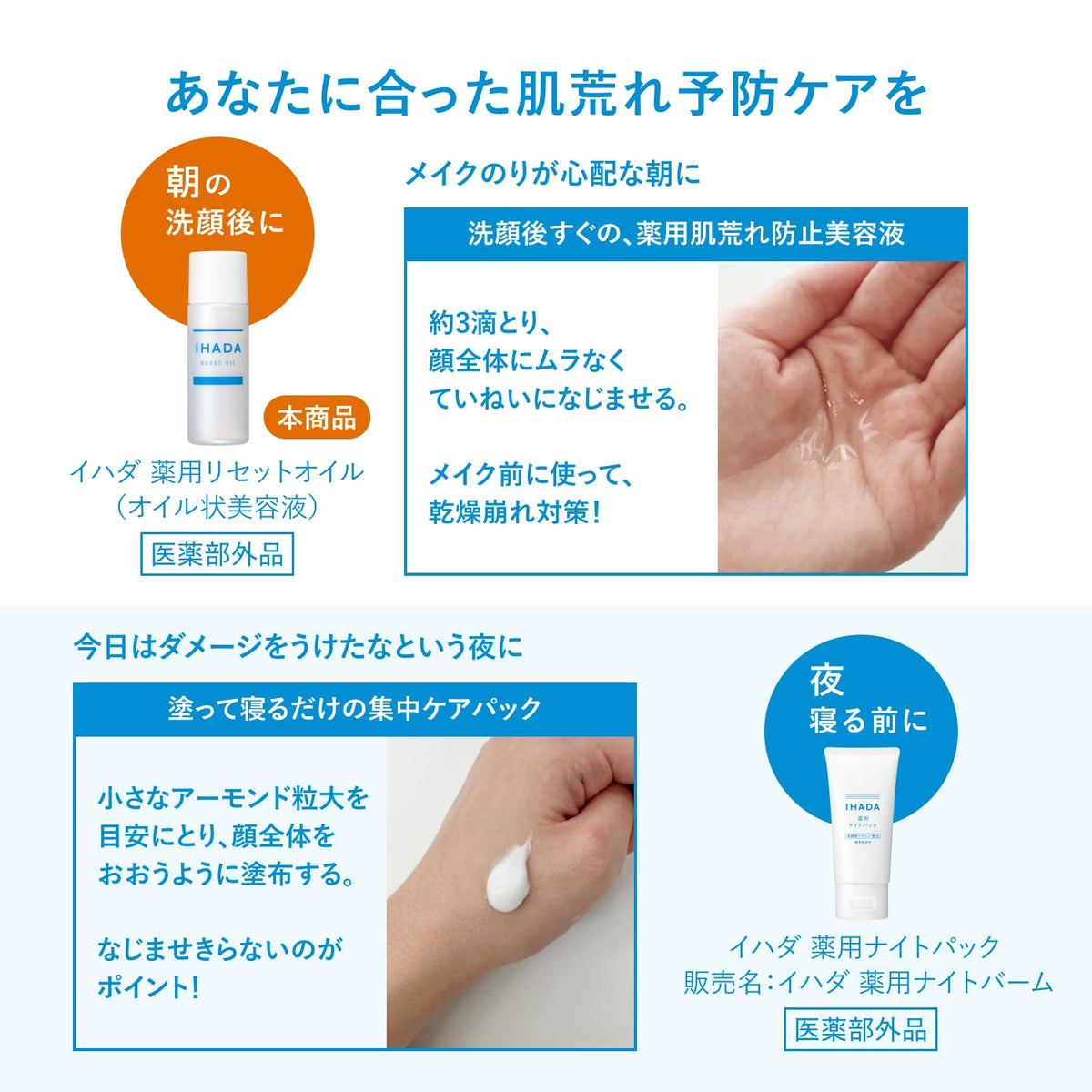 IHADA เซรั่มบำรุงผิว รีเซ็ตออยล์ผสมตัวยา 30mL Quasi-drug ปราศจากน้ำหอม