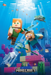 ENSKY MINECRAFT Minecraft Aquatic 26 x 38cm Art Crystal Jigsaw Puzzle 300 Pieces ART CRYSTAL JIGSAW 300-AC052