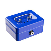 Hachibanya Mini Safe, Handheld Safe, Piggy Bank, CASH MATE, Key Included, Home Use, Children, A7 Blue