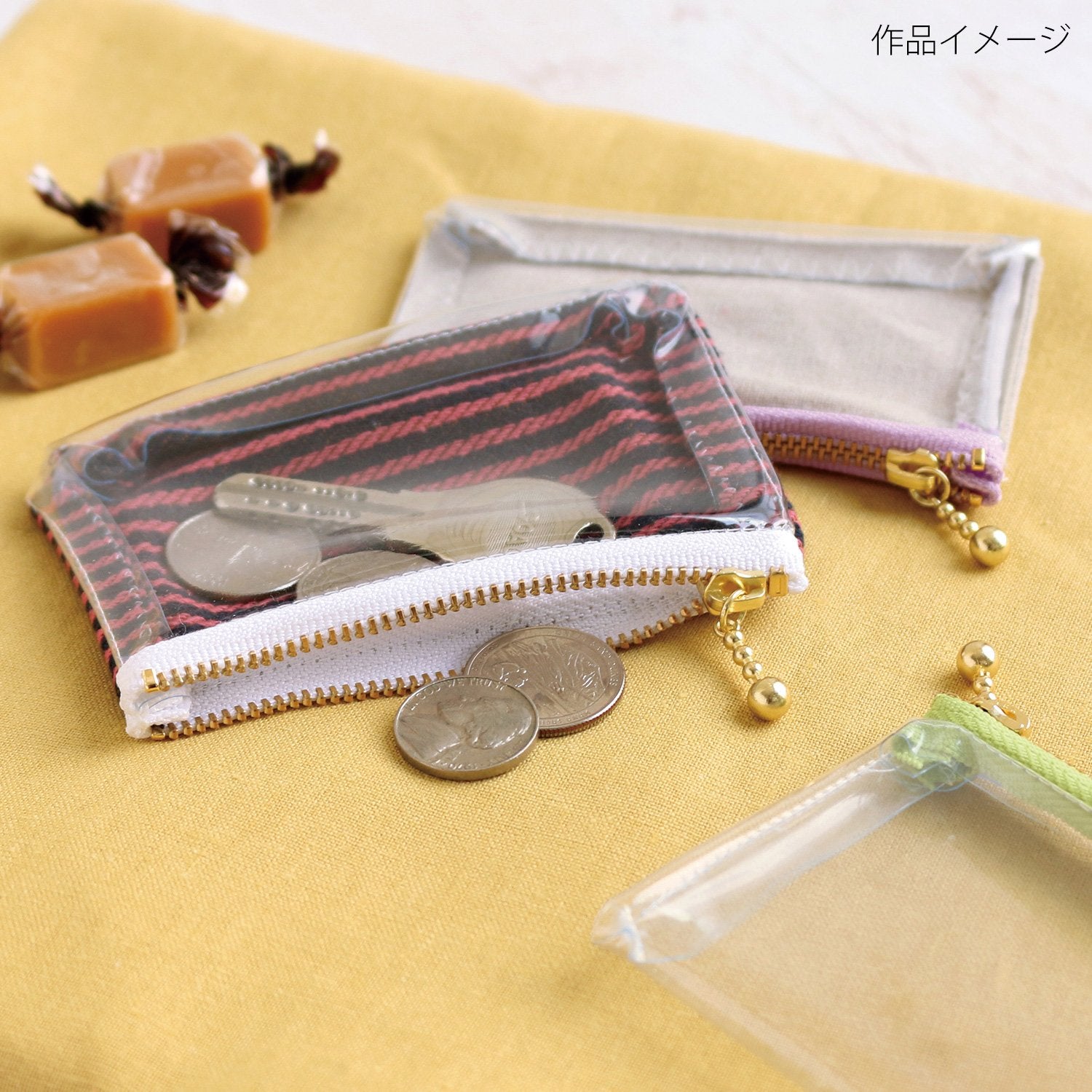 Y.K.K Beaded Zipper Gold MIX 10cm 1 piece each in 10 colors 3G10-10MIX