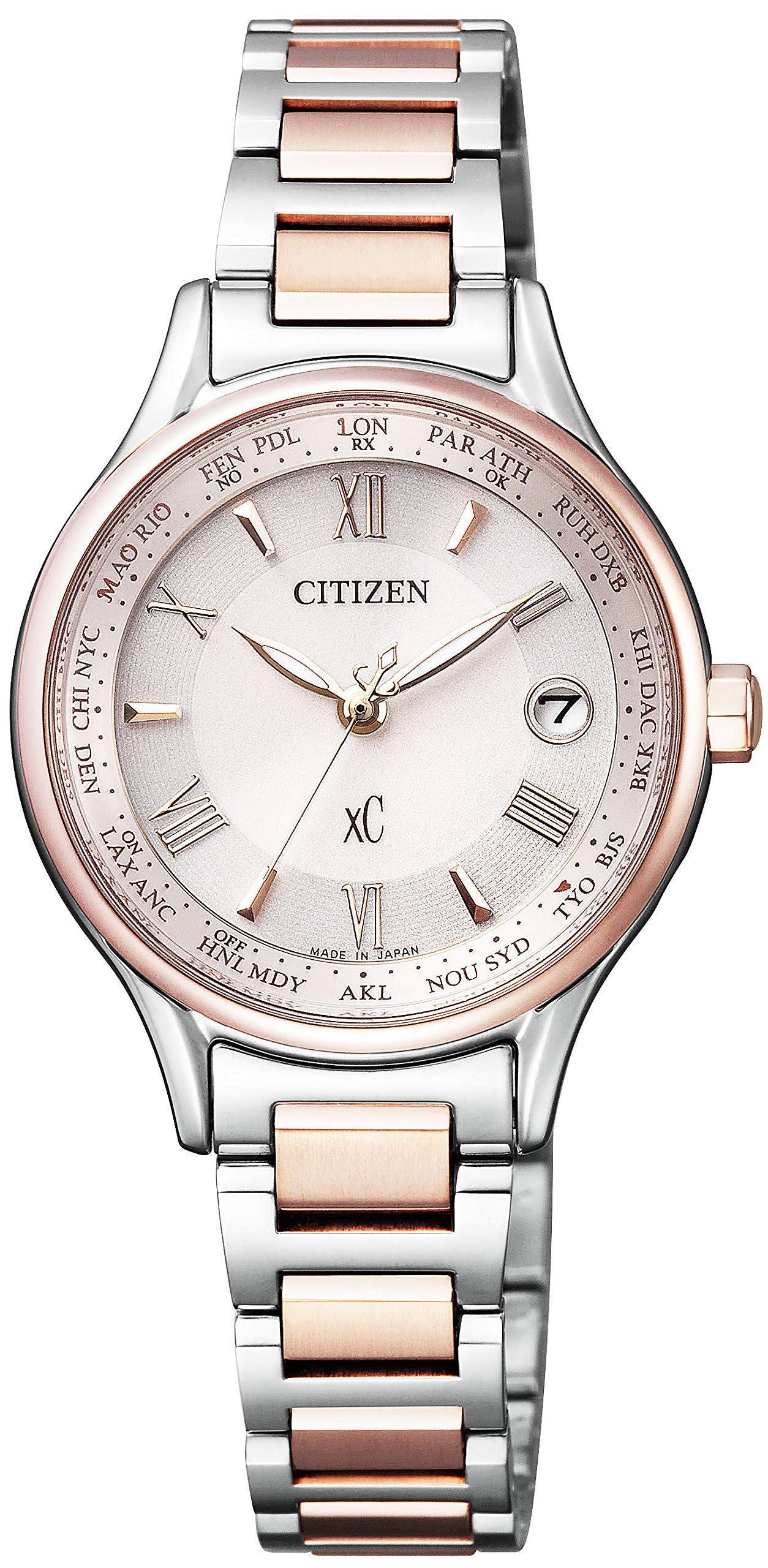 [CITIZEN] 손목시계 xC (전파 시계/방수/경량) EC1165-51W 광발전 에코·드라이브 티타늄 사파이어 유리 레이디스 아날로그 비즈니스 인기 귀여운 여성용