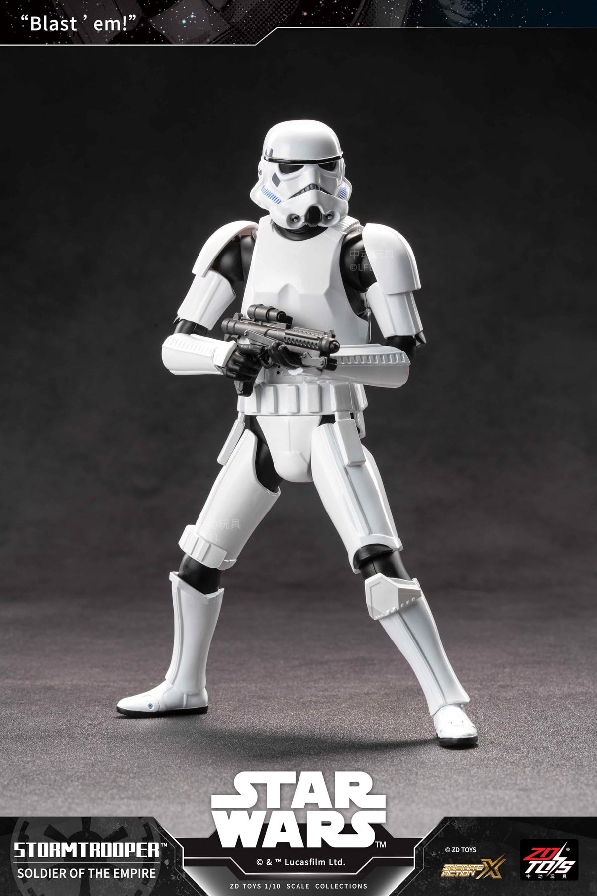 ZD ĐỒ CHƠI Nhân Vật Hành Động Chiến Tranh Giữa Các Vì Sao Stormtrooper ABS & PVC Sơn Hình Di Động