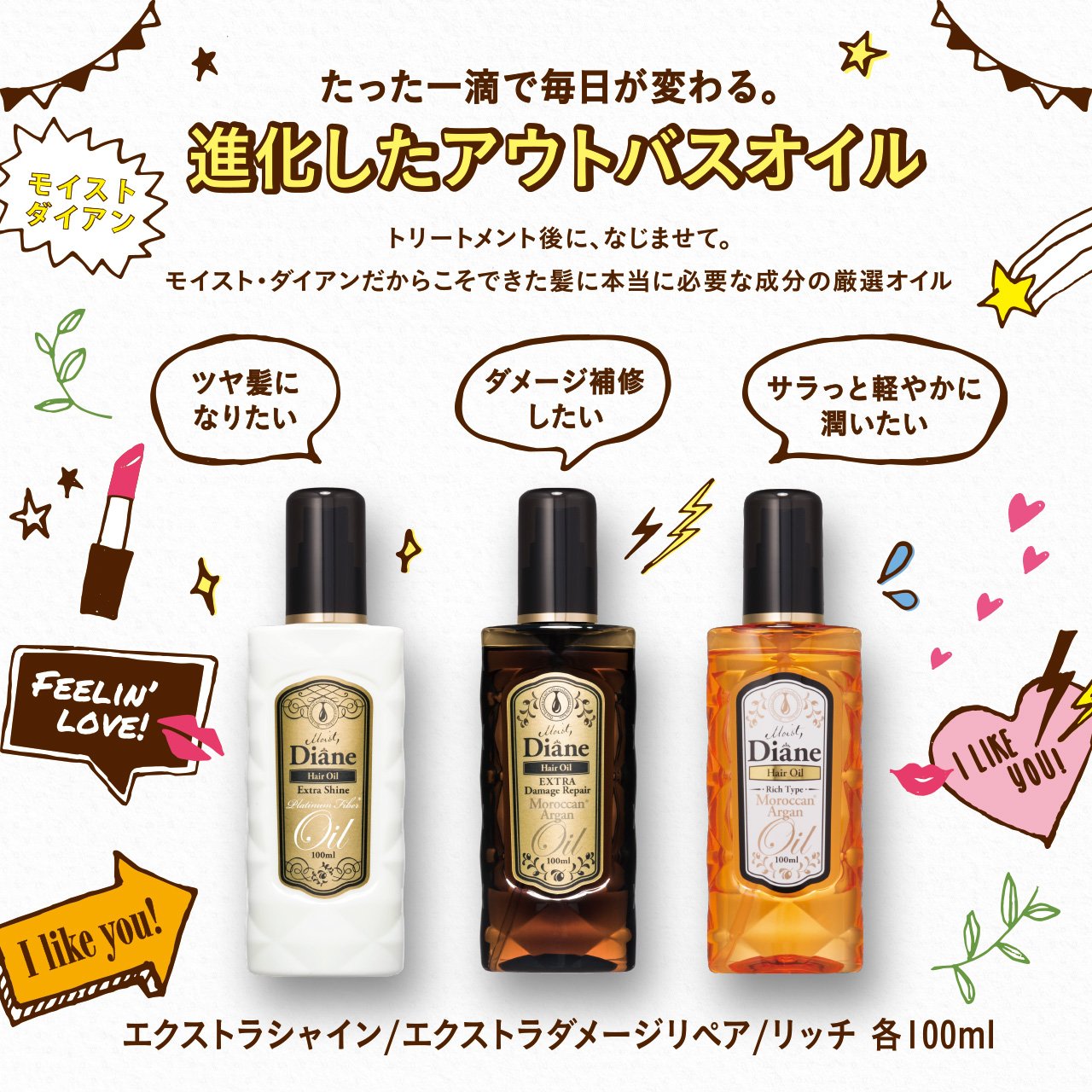 Diane Moist Diane Treatment Oil Rich 100ml