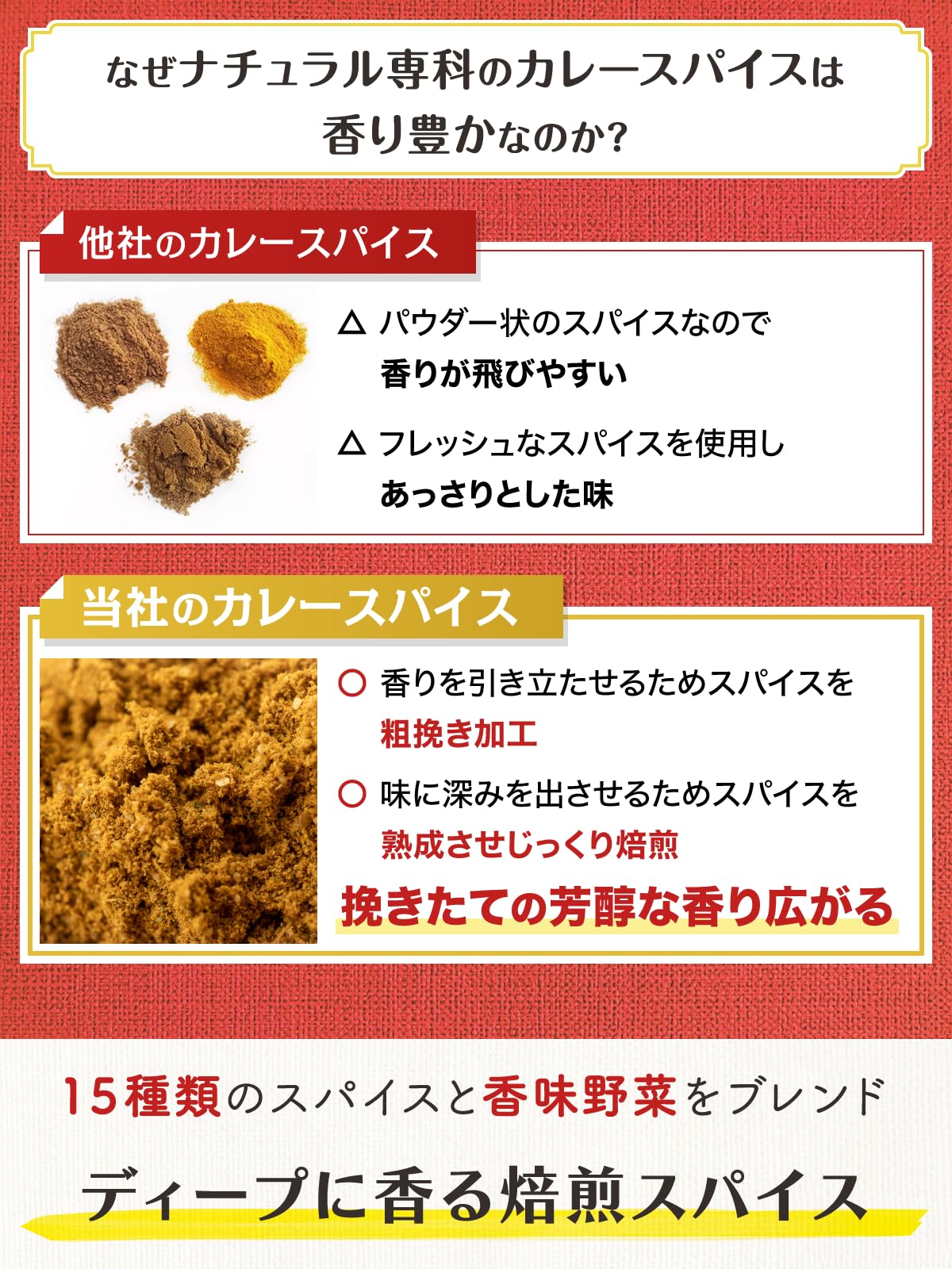 내츄럴 전과 카레가루 향신료 카레 이것만으로 OK 초보자에게 카레루 무첨가 밀가루 미사용 30접시분(150g)