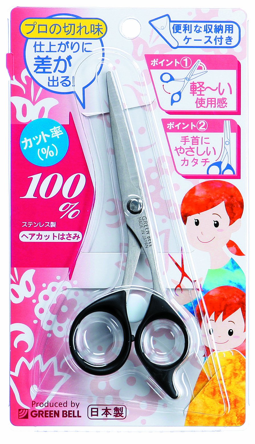 GREEN BELL 장인의 기술 그린 벨 가정용 이발 용품 스테인리스제 헤어 컷 가위 G-5010