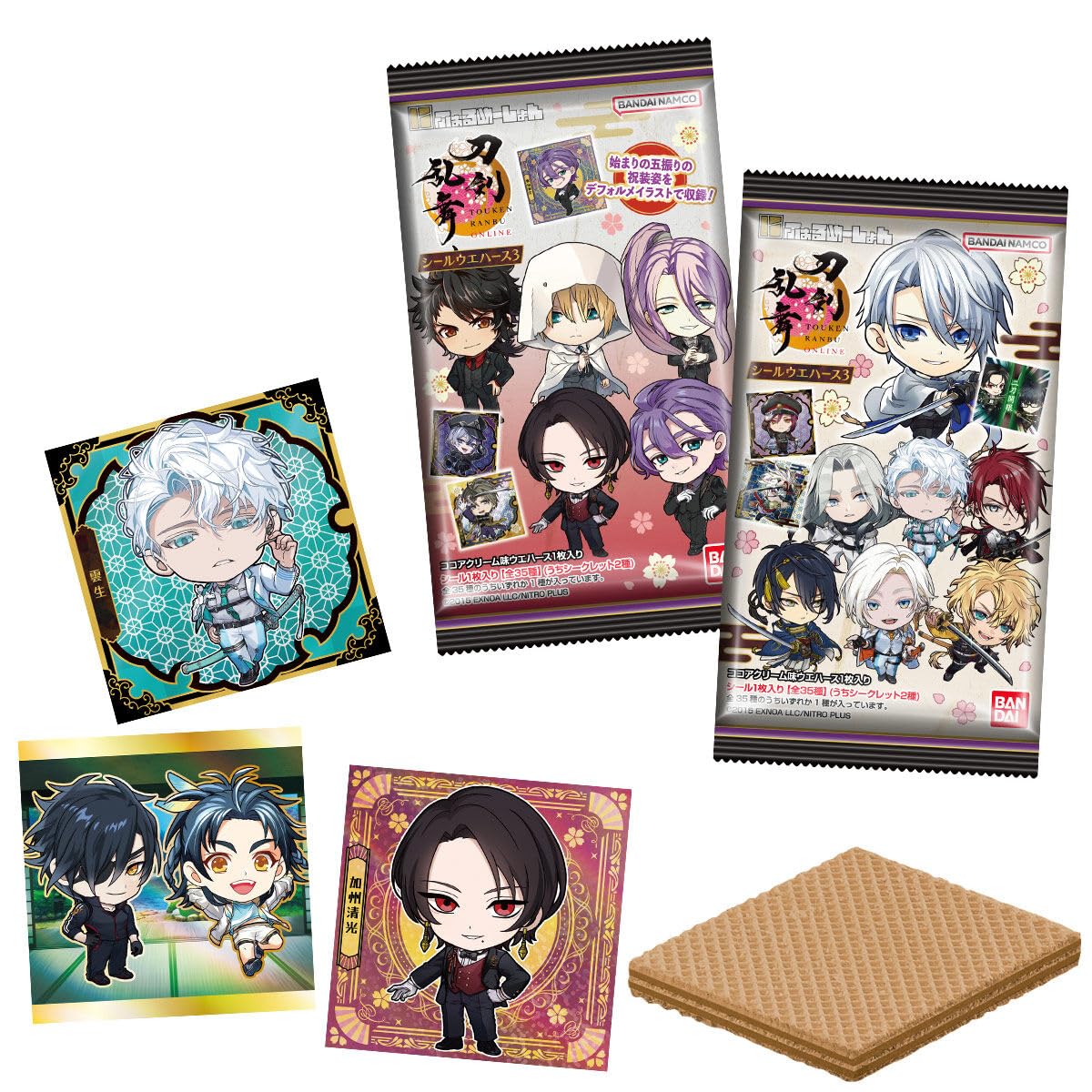 Niformation "Touken Ranbu ONLINE" Seal Wafer 3 Box of 20 (Candy Toy)