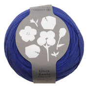 DARUMA Hand Knitted Wool Linen Ramie Cotton Medium Fine COL. 104 Royal Blue Approx. 50g 201m 4210