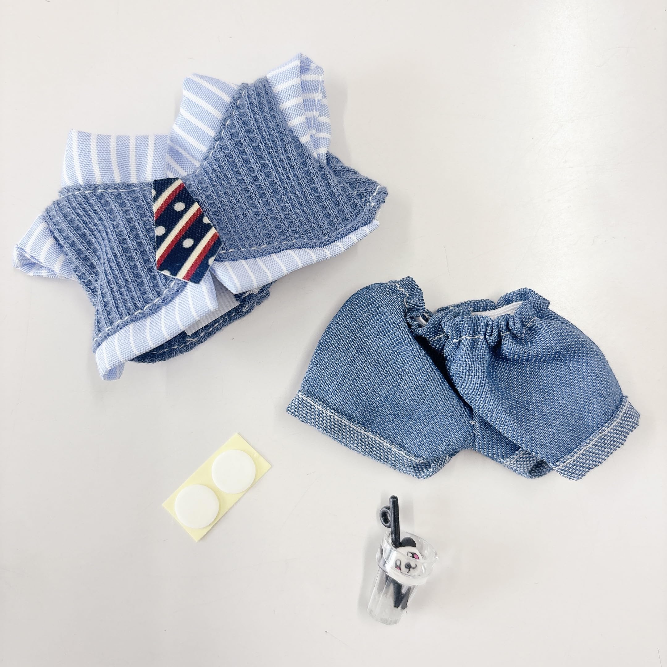 넥타이 셔츠 & 바지 세트 10cm 용 블루