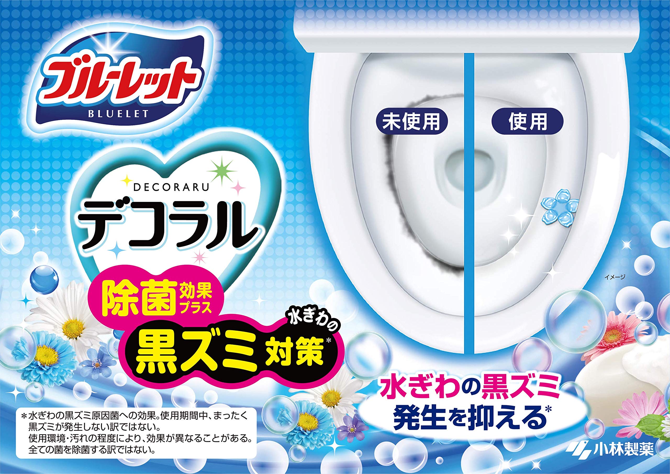 Kobayashi Pharmaceutical Bluelet Decoral Disinfecting Effect Plus Petal Gel Fresh Floral for toilet bowl flush scent and stain prevention approx. 21 days supply