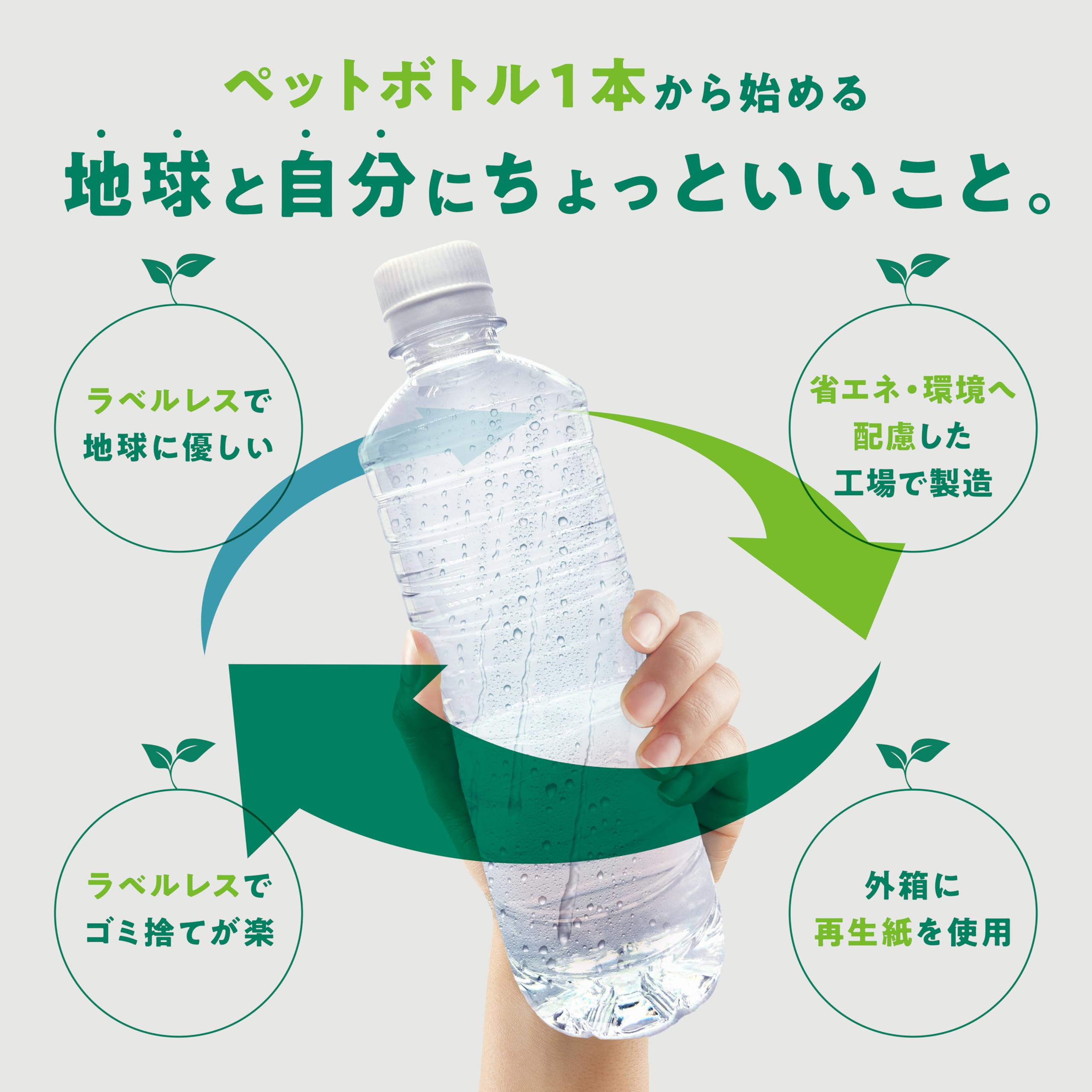 후지산 기슭 천연수 라벨리스 500ml×24개