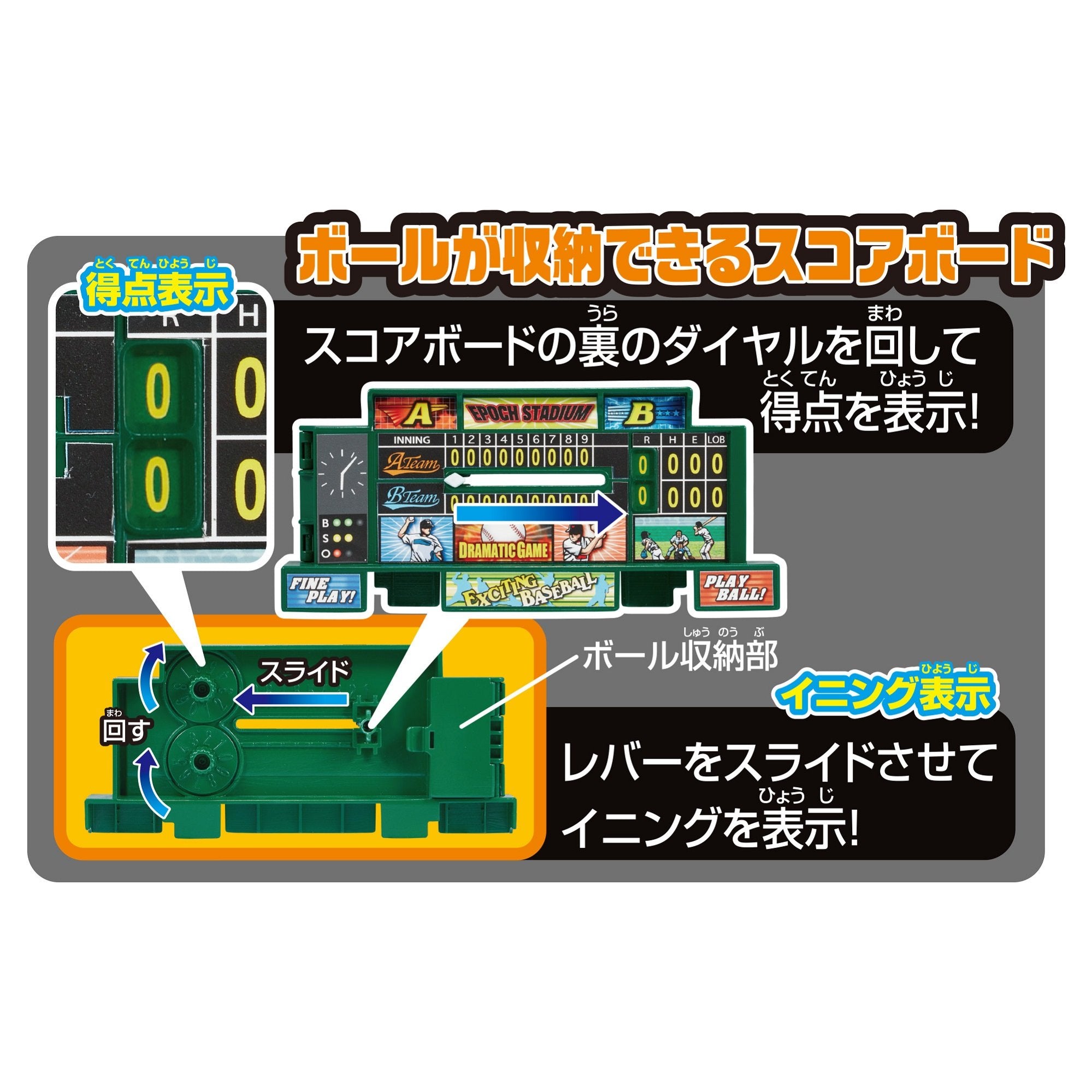 EPOCH Baseball Board 3D Ace Standard ST Mark Certification Ages 5+ Toy Game Number of Players: 2 EPOCH