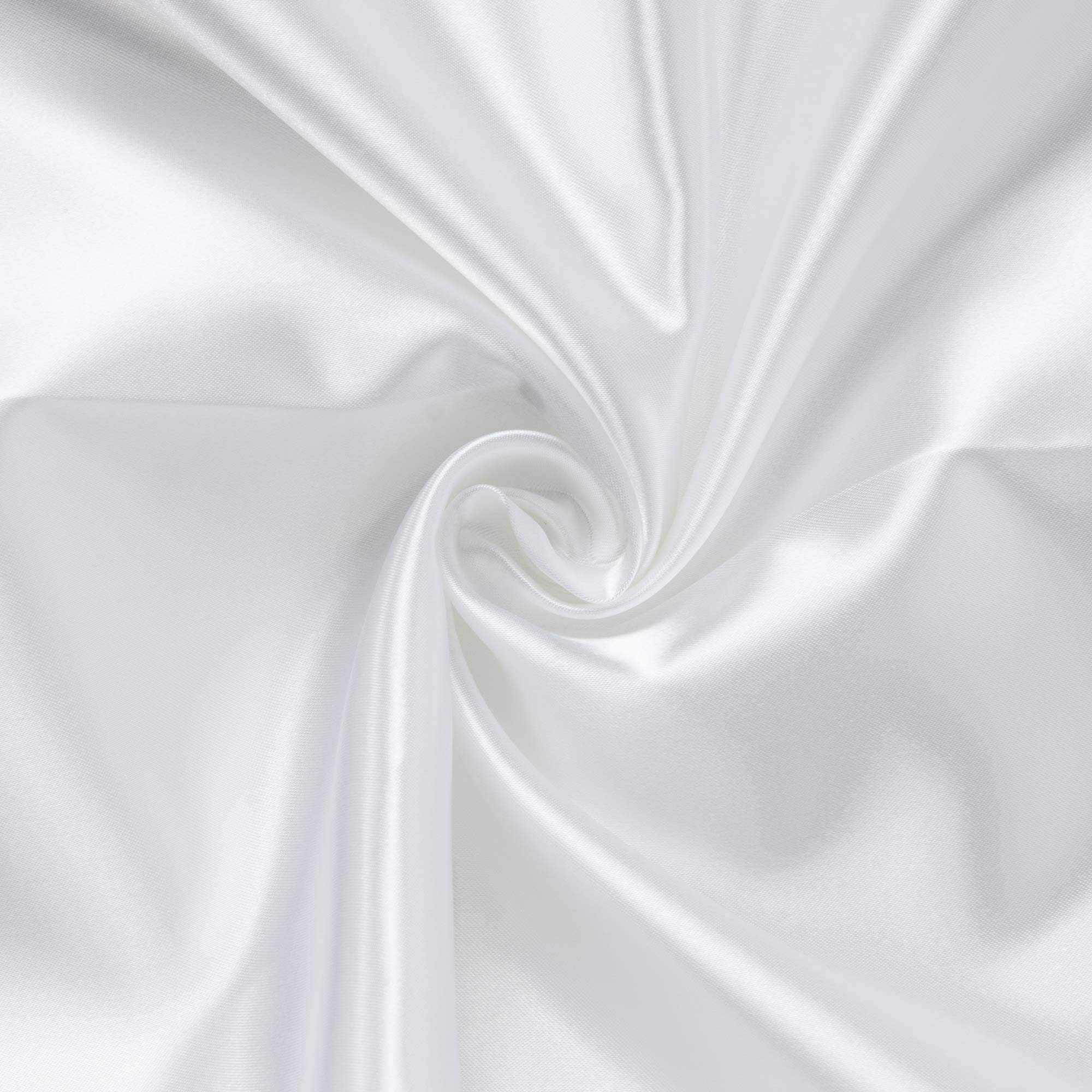 Kiyohara Silk Satin Fabric Approx. 122cm x 1m cut Col.KW White T880-1