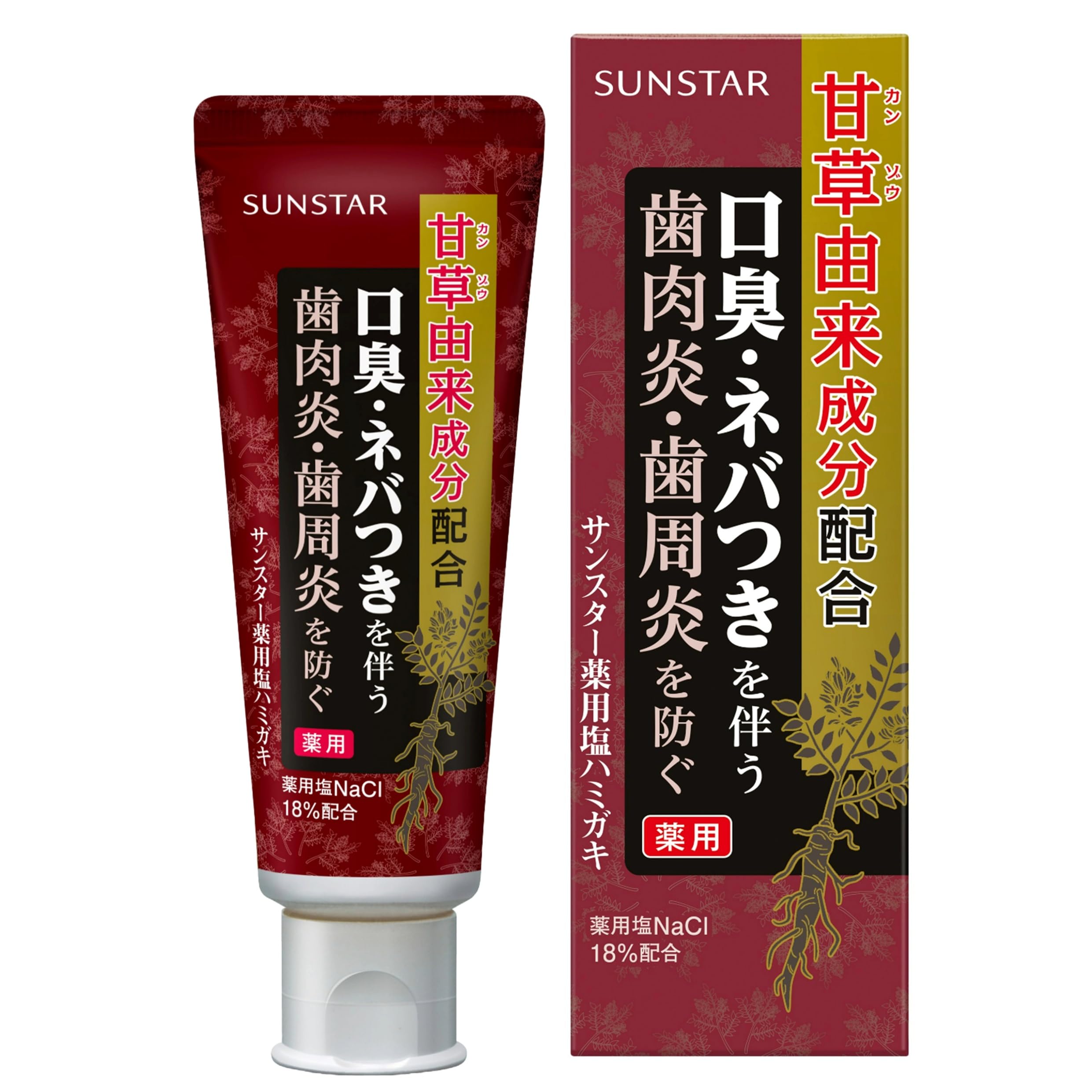 선스타 감초(강초) 약용염 해미가키 치약 [의약부외품] 85g×1 〔치주병(치은염・치주염) 예방
