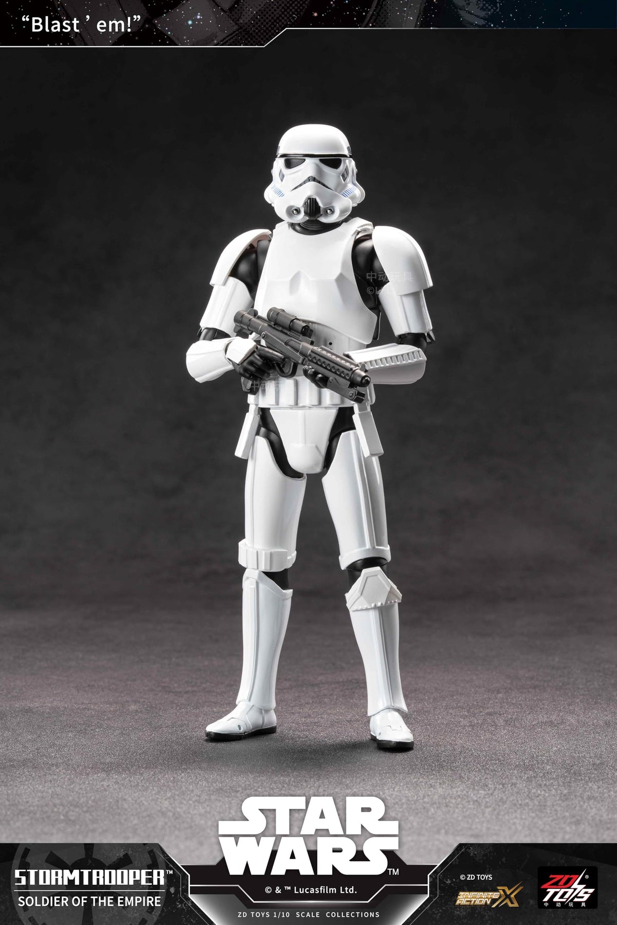 ZD ĐỒ CHƠI Nhân Vật Hành Động Chiến Tranh Giữa Các Vì Sao Stormtrooper ABS & PVC Sơn Hình Di Động