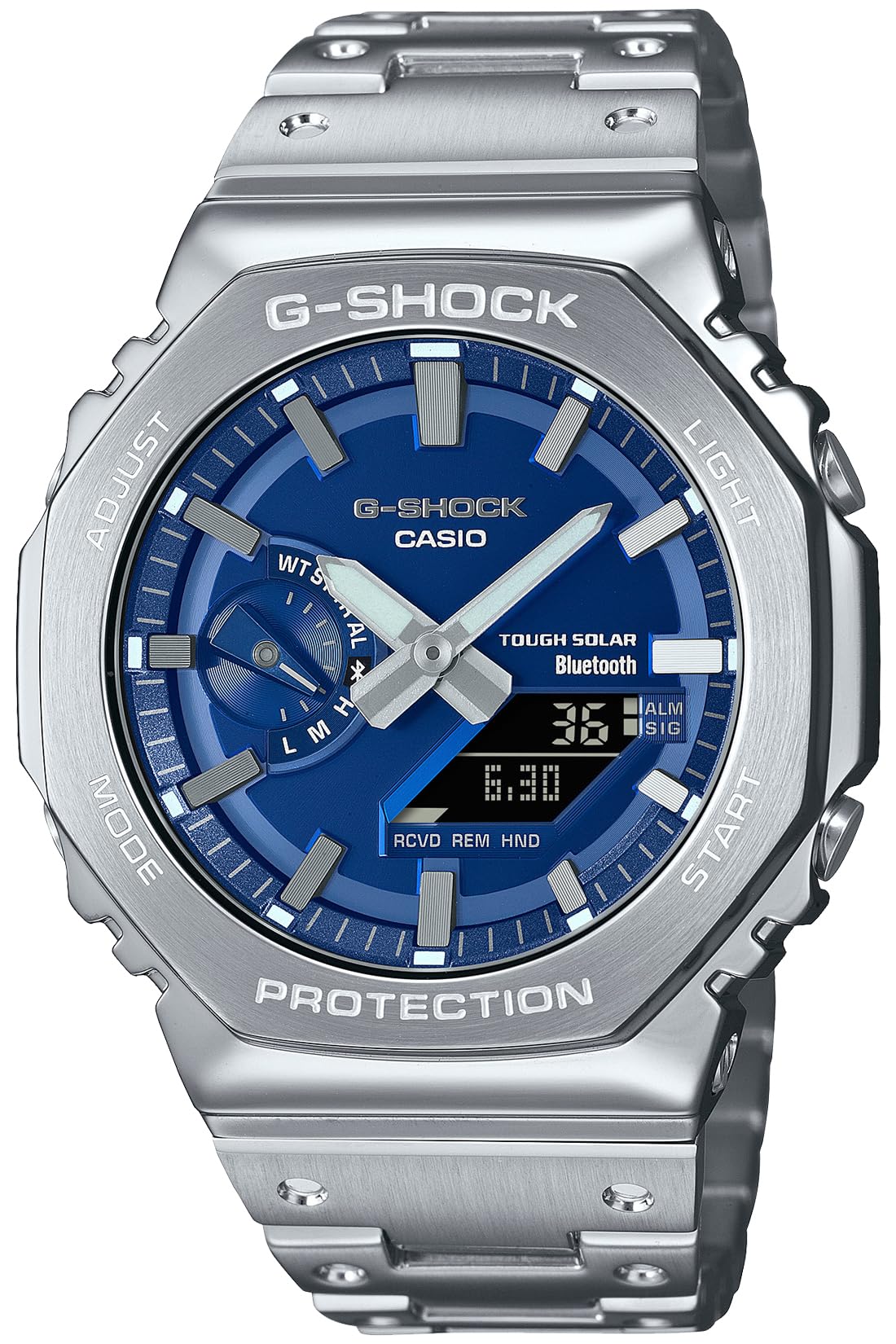[Casio] G-Shock Watch [Domestic Genuine Product] Full Metal Solar GM-B2100AD-2AJF Men's Silver with Bluetooth