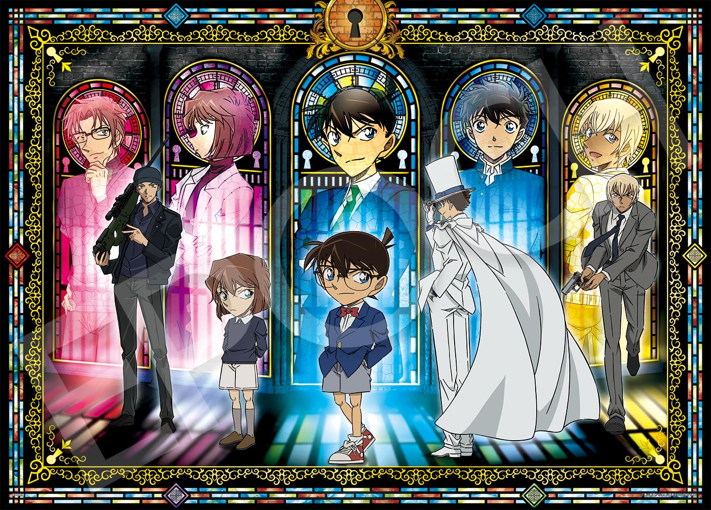 EPOCH 500 Piece Jigsaw Puzzle Detective Conan Temporary Beginning and Truth (38 x 53cm) 07-468s with glue and spatula with score ticket