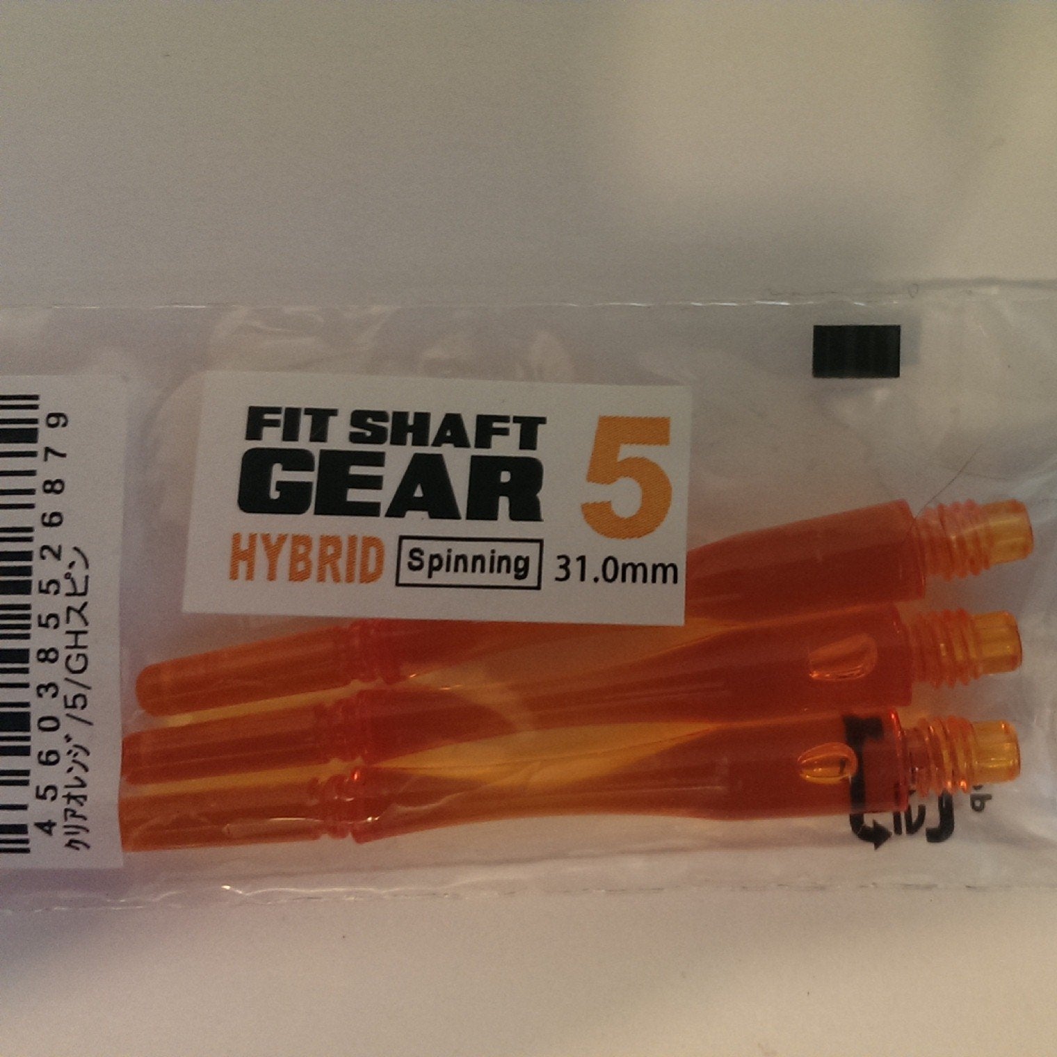 Cosmo darts fit shaft gear shaft hybrid spin clear orange 5