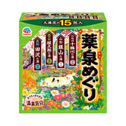 Visiting good hot springs, visiting medicinal springs, feeling warm at home in a hot spring, bath salts, cloudy water & clear, assorted [15 packets] hot bath effect, promoting blood circulation (Earth Pharmaceuticals)